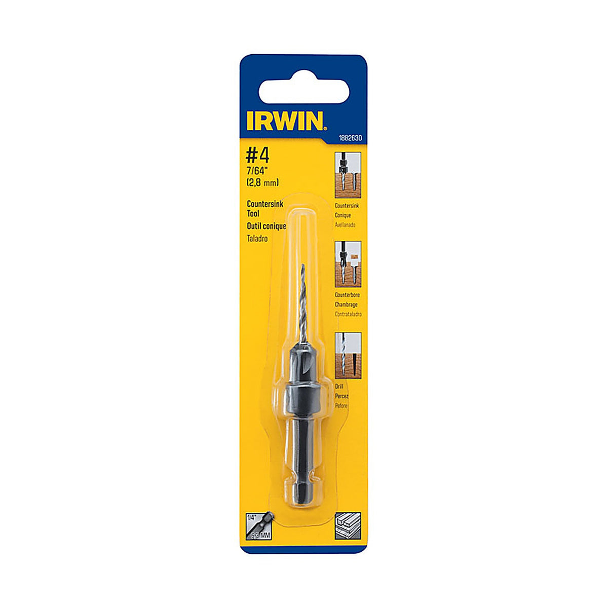 Irwin - 1882630 - 7/64 In. D Steel Wood Countersink 1 Piece