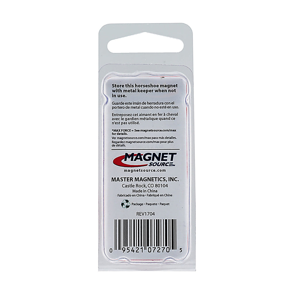 Master Magnetics 7270 1.18 in. Alnico Horseshoe Magnet 13 lb. pull 5.5 MGOe Red 1/pc.