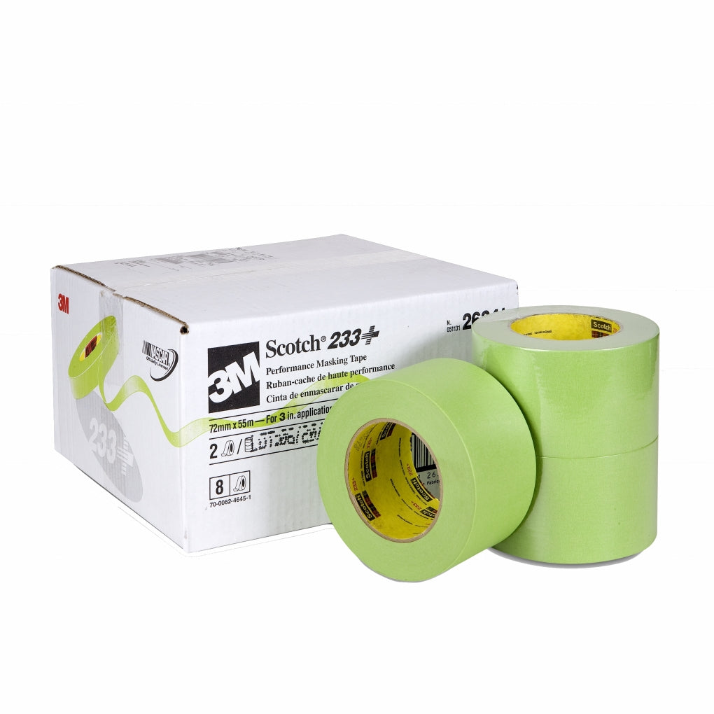 3M 26341 Scotch Performance Green Masking Tape 233+, 72 mm width (2.8 inches), 1 rolll