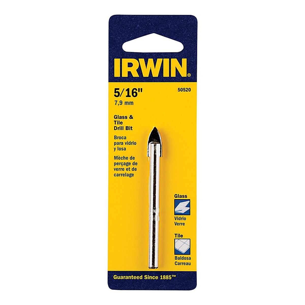 Irwin 50520 5/16 in. S X 4 in. L Carbide Tipped Glass And Tile Drill Bit 1 pc