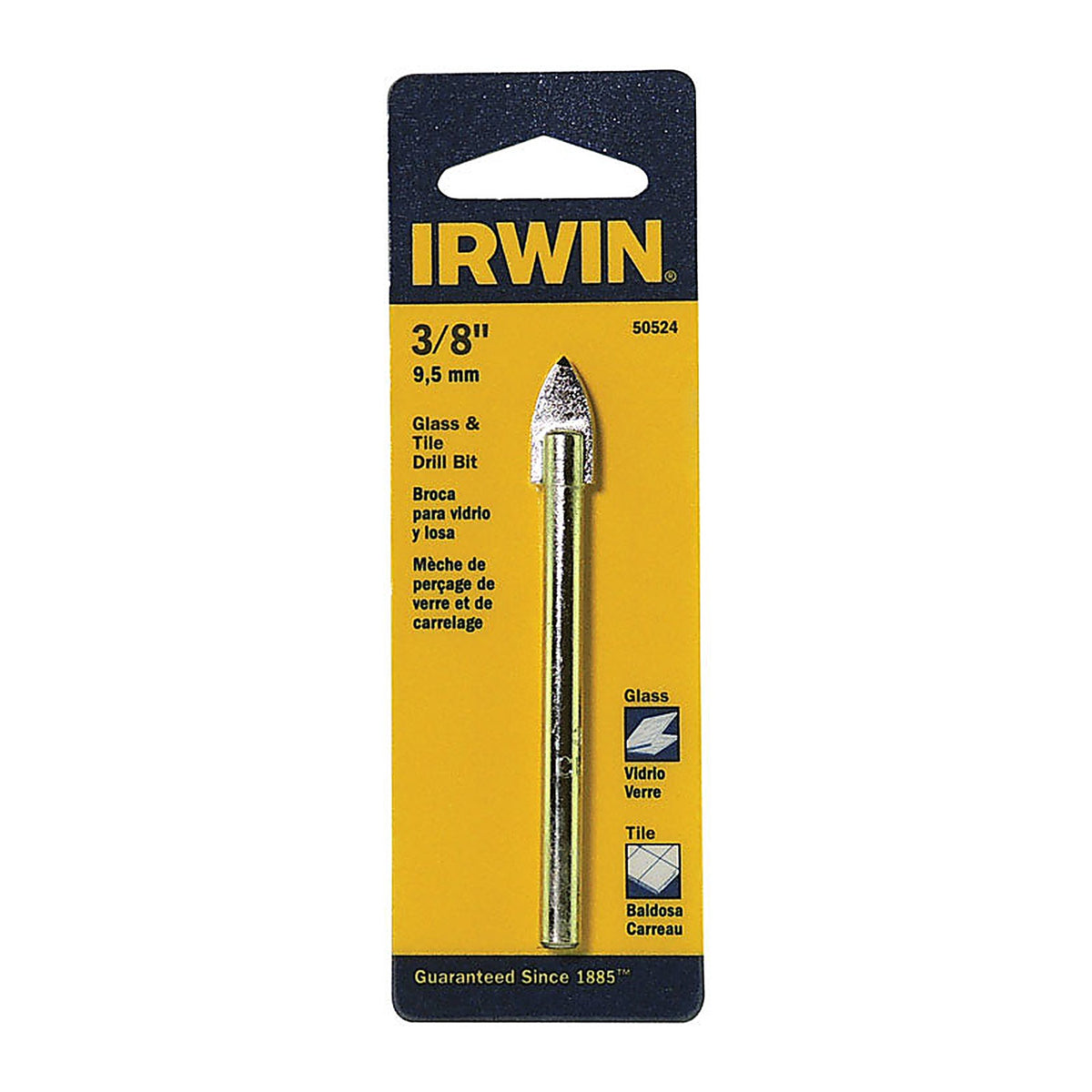 Irwin 50524 3/8 in. S X 4 in. L Carbide Tipped Glass And Tile Drill Bit 1 pc