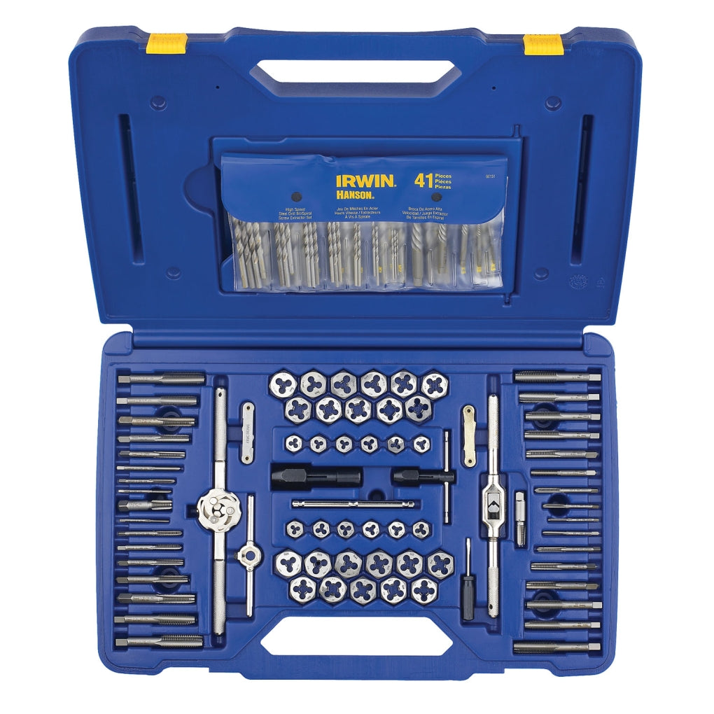 Irwin - 26377 - 117 Piece Machine Screw/Fractional/Metric Tap and HEX Die and Drill Bit Deluxe Set
