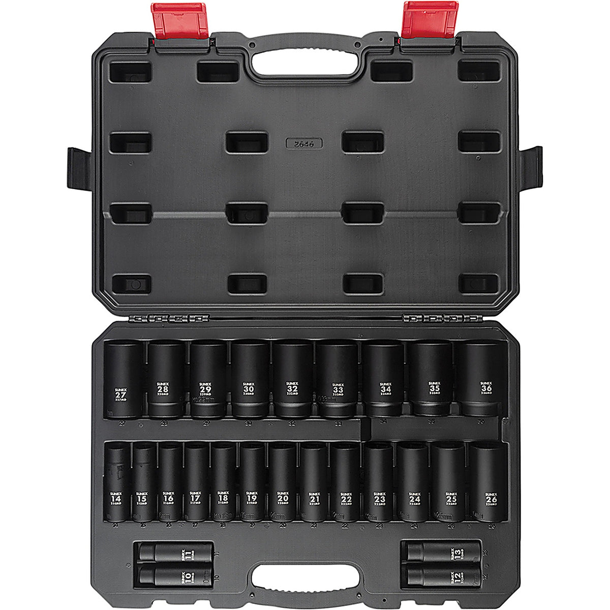 Sunex Tools 2646 26 Pc. 1/2 Drive Metric Deep Impact Socket Set