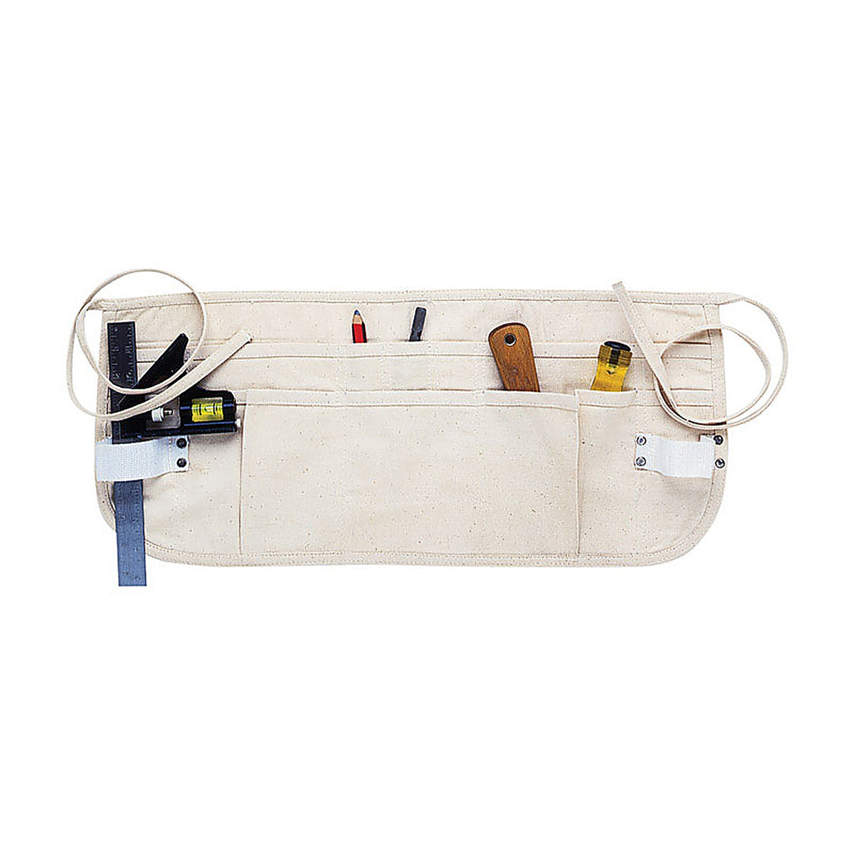 CLC C14 Heavy Duty 12 pocket Canvas Waist Apron White 1 pk