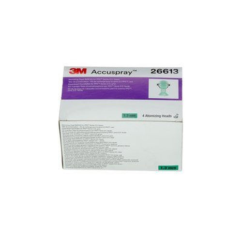 3M 26613 Accuspray Atomizing Head Refill Pack for PPS Series 2.0, Green, 1.3 mm, 4/pack 60455090716