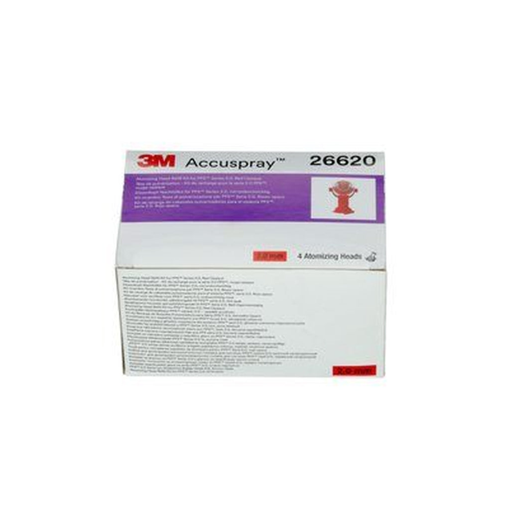 3M 26620 Accuspray Atomizing Head Refill Pack for PPS Series 2.0, Red, 2.0 mm, 4/Pack 60455090740