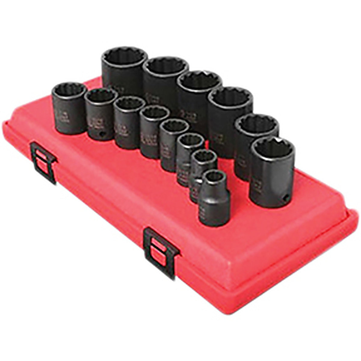 Sunex Tools - 2678A - 1/2 in Drive SAE 12 Point Impact Socket Set on Rail