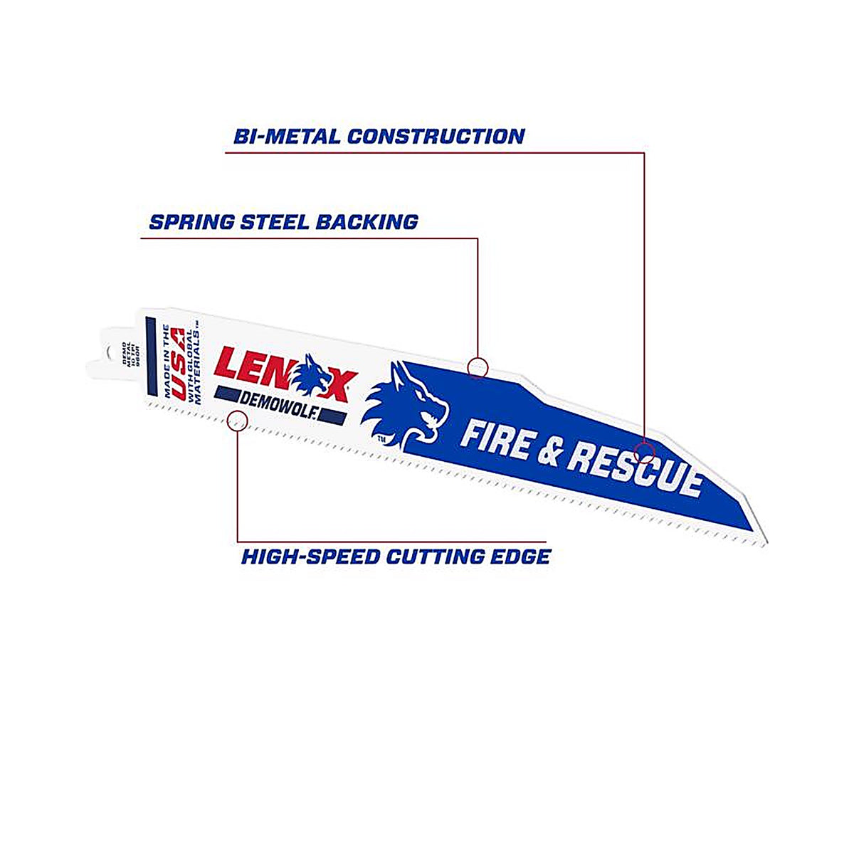 Lenox - 20524B960R - Demowolf 9 In. Bi-Metal Reciprocating Saw Blade 10 TPI 25 Pack