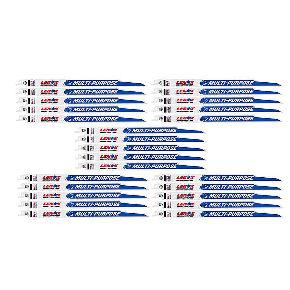 Lenox - 20491B110R - Multiwolf 12 In. Bi-Metal Wave Edge Reciprocating Saw Blade 10/14 TPI 25 Pack