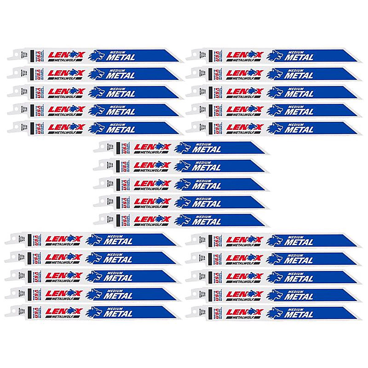 Lenox - 20487B818R - Metalwolf 8 In. Bi-Metal Wave Edge Reciprocating Saw Blade 18 TPI 25 Pack