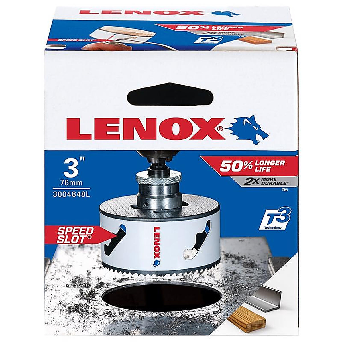 Lenox - 3004848L - Speed Slot 3 In. Bi-Metal 1.5 In. L Hole Saw