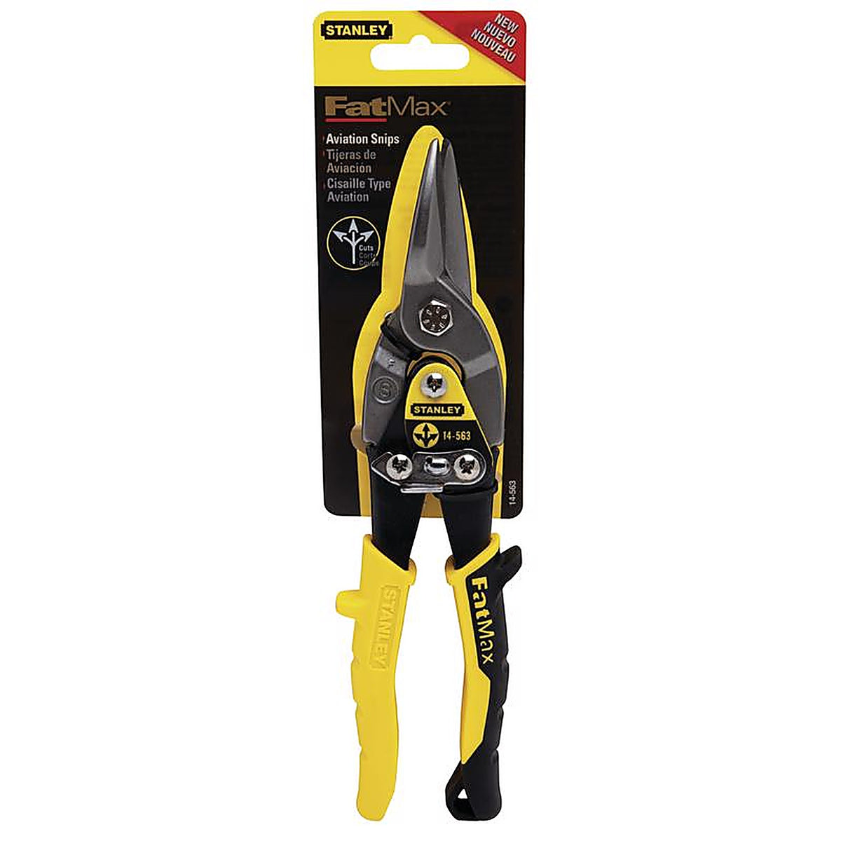 Stanley - 14-563 - Fatmax 12-1/2 In. Molybdenum Steel Straight Aviation Snips 23 Ga. 1 Pack