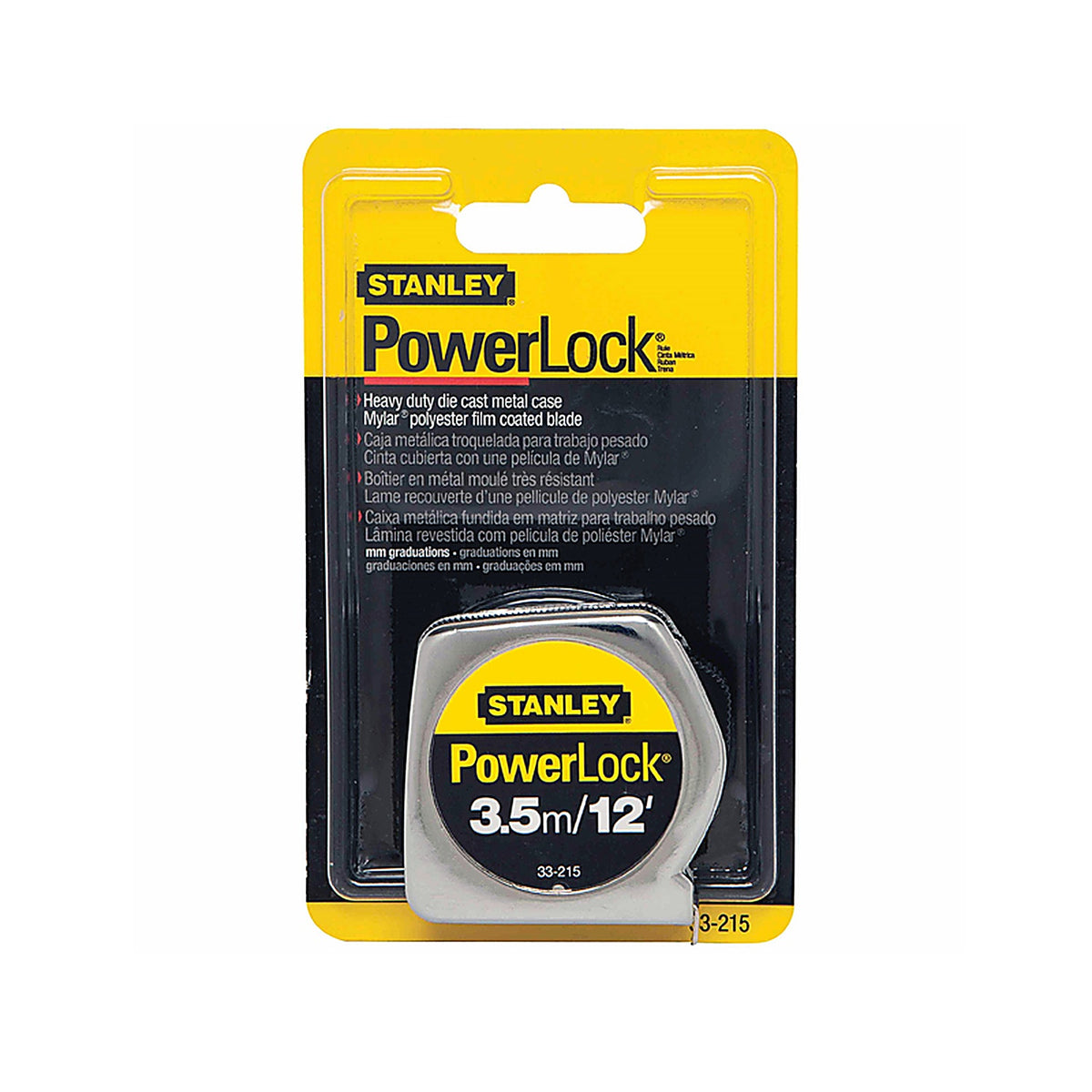 Stanley - 33-215 - Powerlock 12 Ft. L X 0.5 In. W Compact Tape Measure 1 Pack