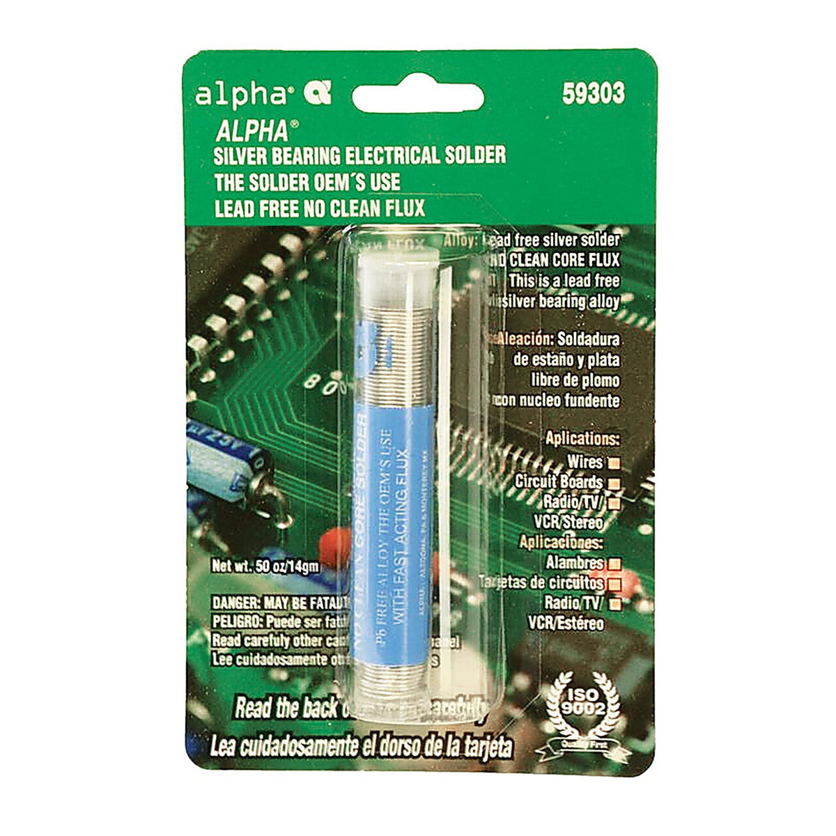 Alpha Fry - AM59303 - Lead-Free Flux Core Solder Silver Bearing 1 Piece