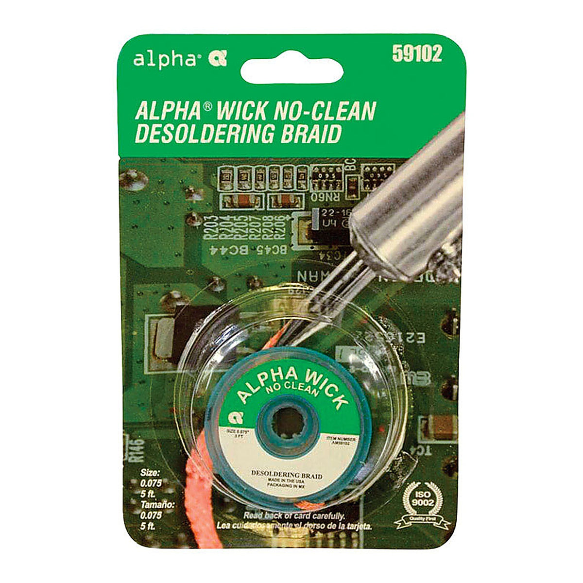 Alpha Fry - AM59102 - No-Clean Desoldering Braid Copper 1 Piece