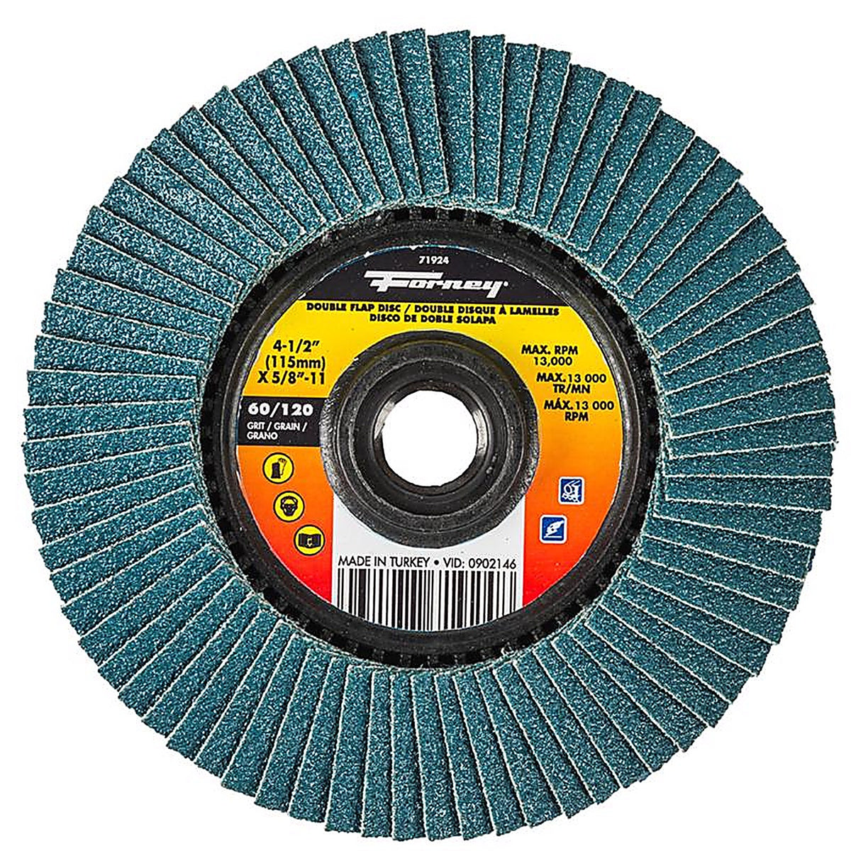 Forney 71924 4-1/2 in. D X 1/4 in. thick T Metal Grinding Wheel 1 pc