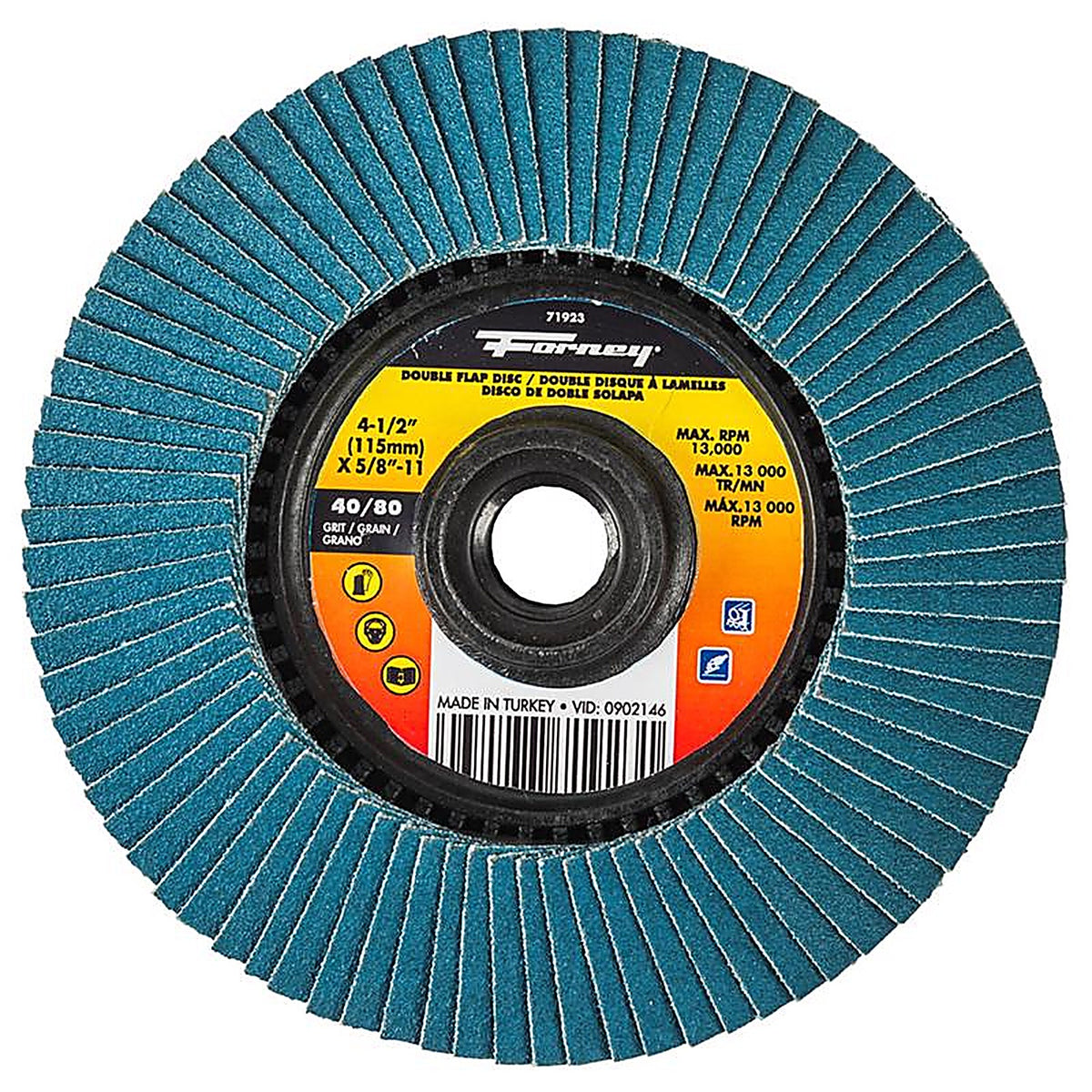 Forney 71923 4-1/2 in. D X 1/4 in. thick T Masonry Grinding Wheel 1 pc