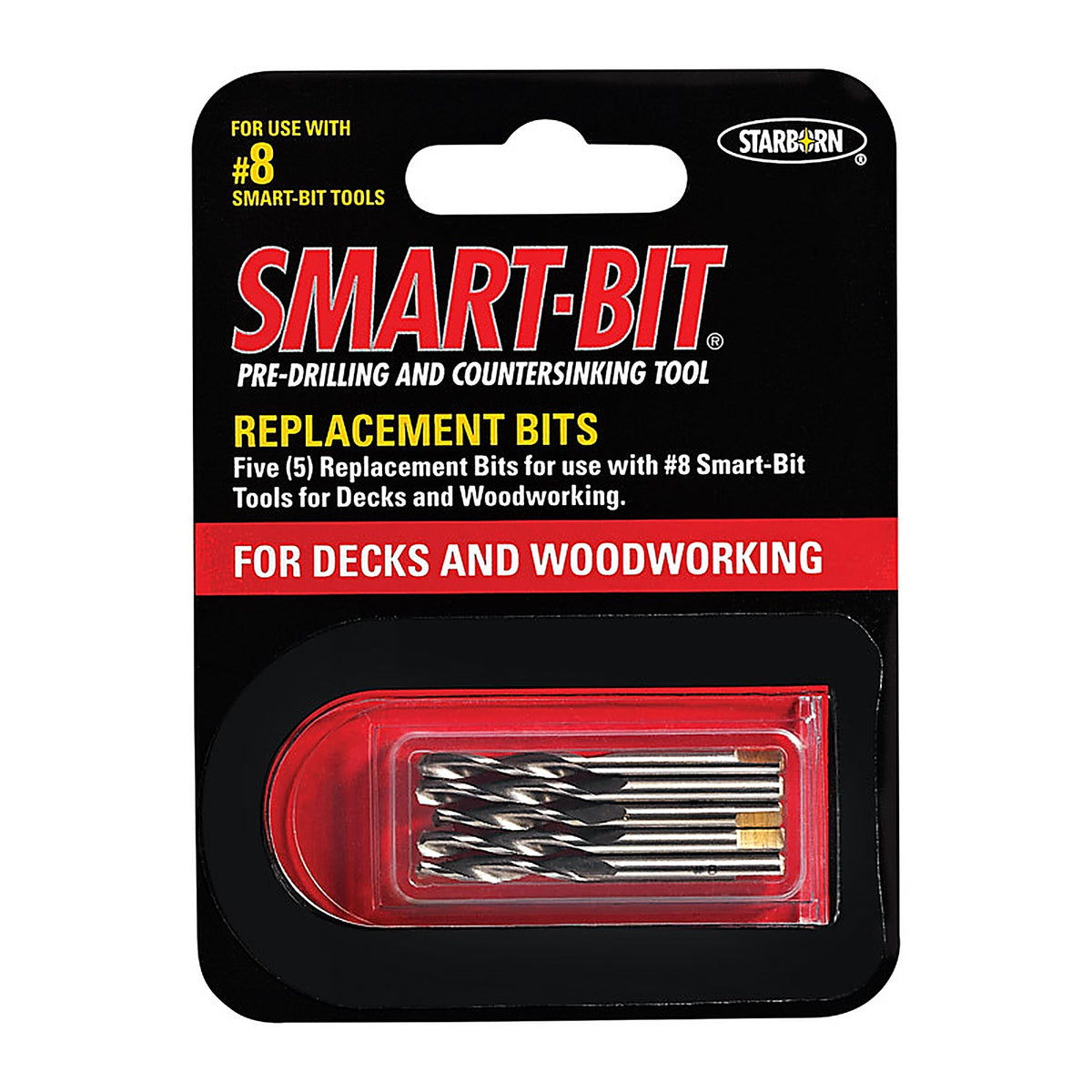 Starborn - BDA161 - Smart-Bit #8 Stainless Steel Replacement Bit 5 Piece