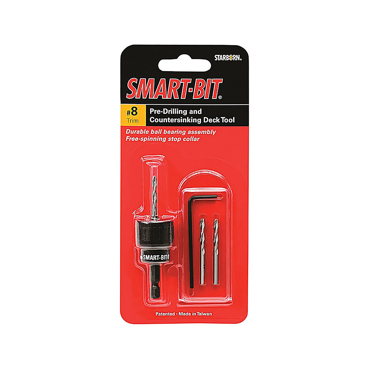 Starborn - BDA141 - Smart-Bit #8 Stainless Steel Pre-Drilling and Countersinking Tool 4 Piece