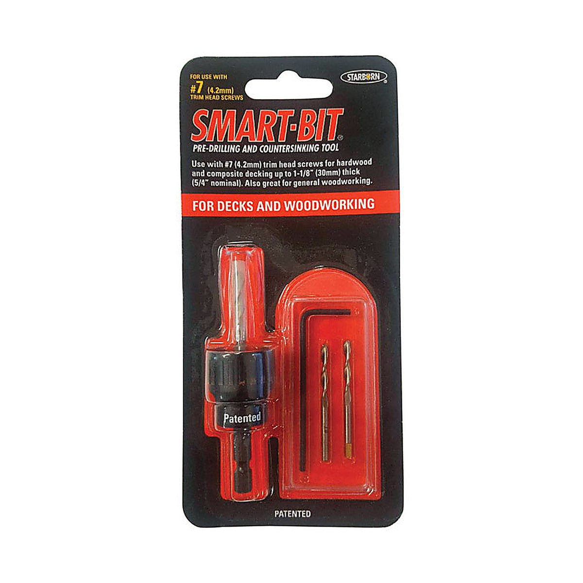 Starborn - BDA140 - Smart-Bit #7 Stainless Steel Pre-Drilling and Countersinking Tool 4 Piece