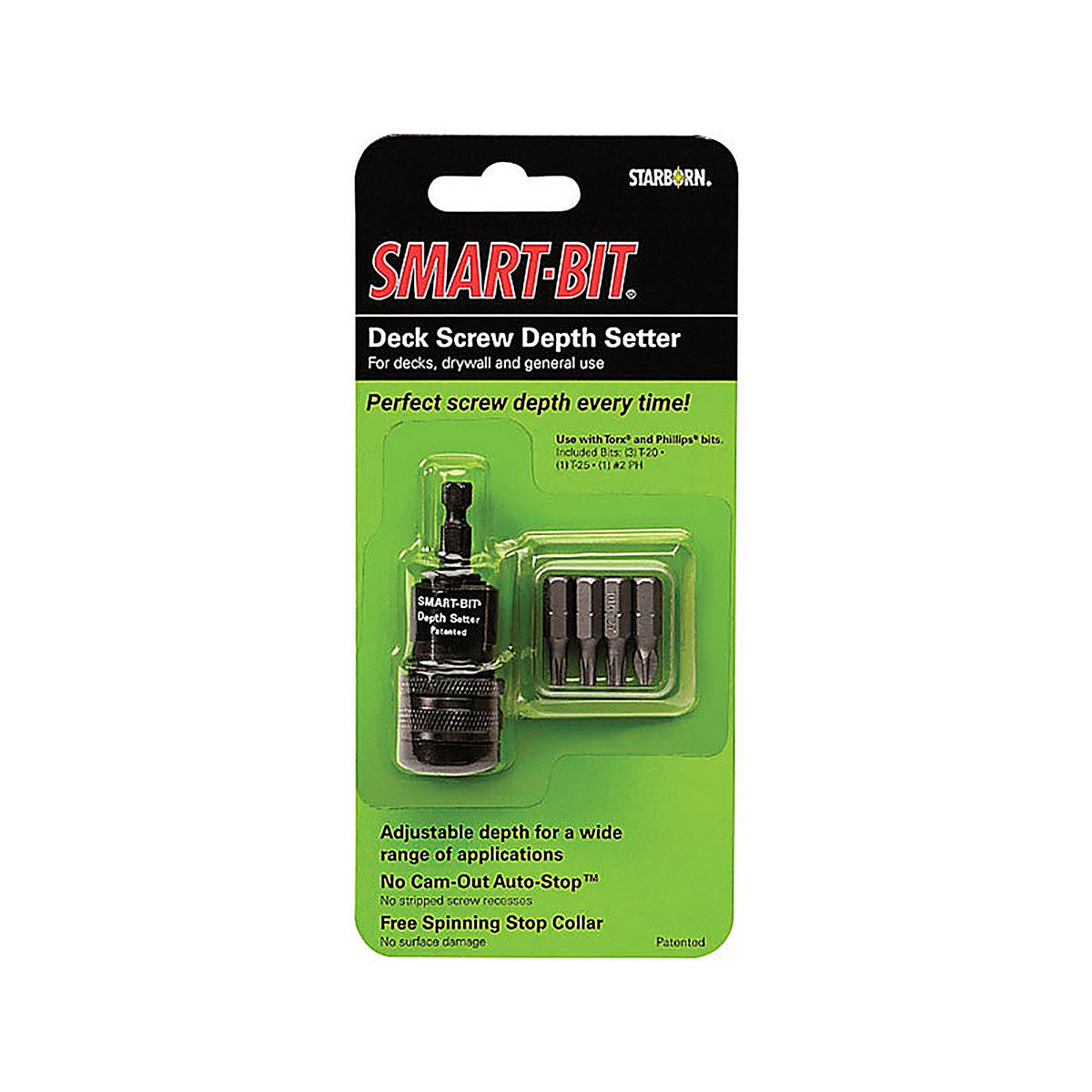 Starborn - BDA565A - Smart-Bit Stainless Steel Screw Depth Setter Kit HEX Shank 6 Piece