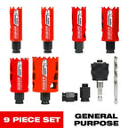 Diablo DHS09SGPCT Mandrel Hole Saw Kit 9 pc