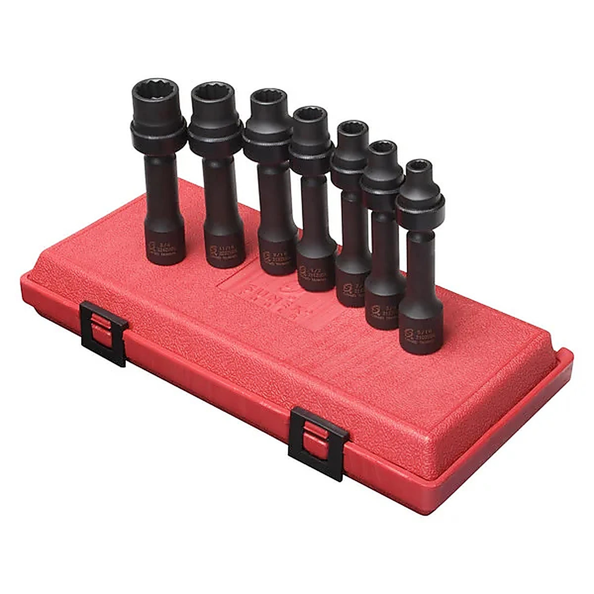 Sunex Tools - 2696 - 7 Piece 1/2 Inch Drive 12 Point SAE Driveline Limited Clearance Impact Socket Set