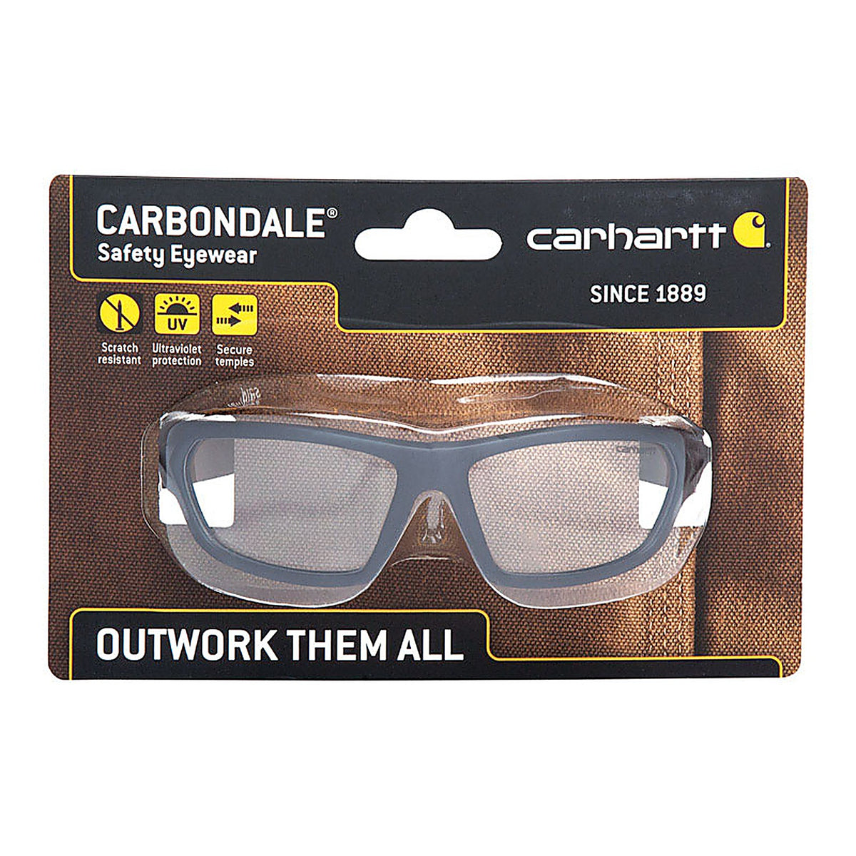 Carhartt CHB210DCC Carbondale Anti-Fog Safety Glasses Clear Lens Black Frame 1/pc.