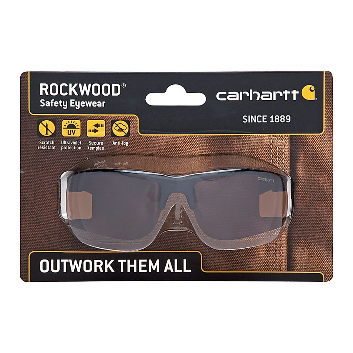 Carhartt CHB718DTCC Rockwood Anti-Fog Safety Glasses Sandstone Bronze Lens Black Frame 1/pc.