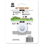 Gator - 3071 - 4.5 In. Aluminum Oxide Center Mount Fiber Disc 80 Grit Medium 3 Pack