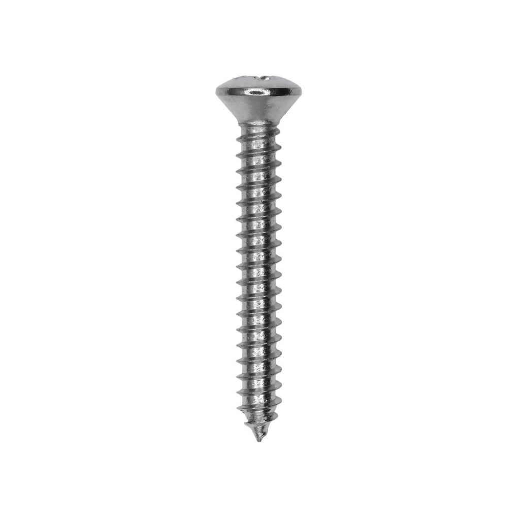 Auveco 2716 8 X 1-1/4in. Phillips Oval Head Tapping Screw Chrome