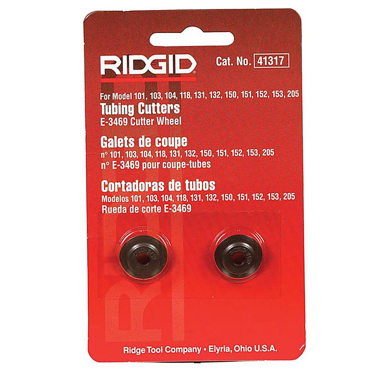 Ridgid 41317 Replacement Cutter Wheel Black 2 pc