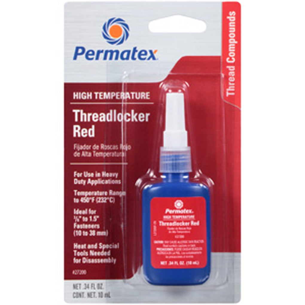 Permatex 27200 High Temperature Threadlocker RED, 10 ml bottle