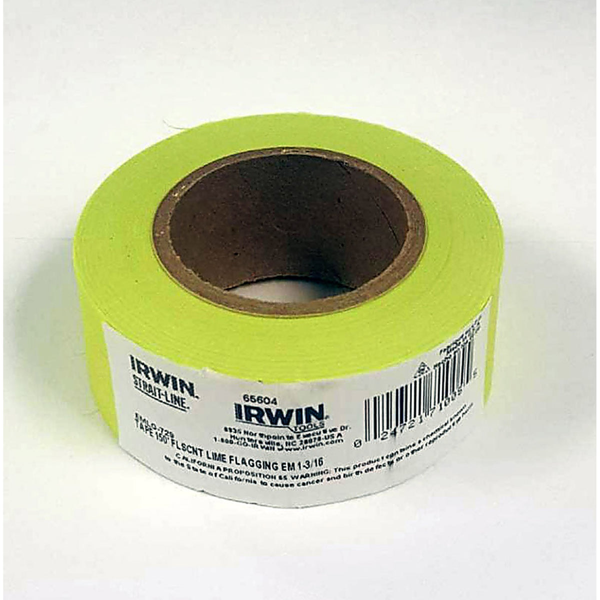 Irwin - 65604 - Strait-Line 150 Ft. L X 1-3/16 In. W PVC Flagging Tape Lime