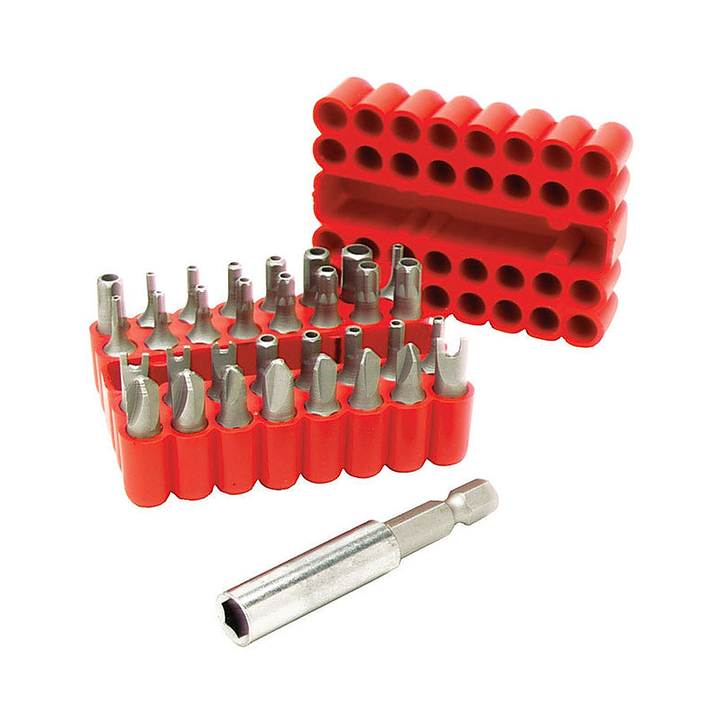 Performance Tool - W1384 - Assorted 1 In. L Security Bit Set Multi-Material 33 Piece