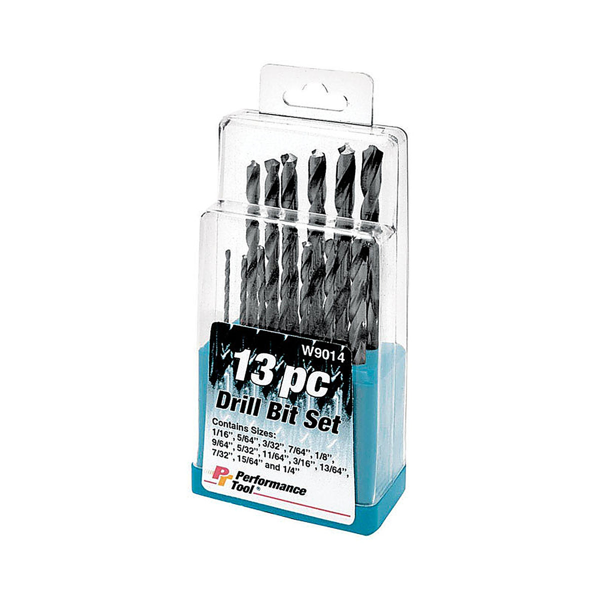 Performance Tool - W9014 - High Speed Steel Drill Bit Set HEX Shank 13 Piece