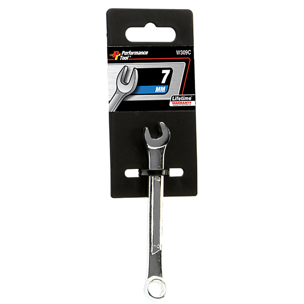 Performance Tool - W309C - 7 MM X 7 MM 12 Point Metric Combination Wrench 1 Piece