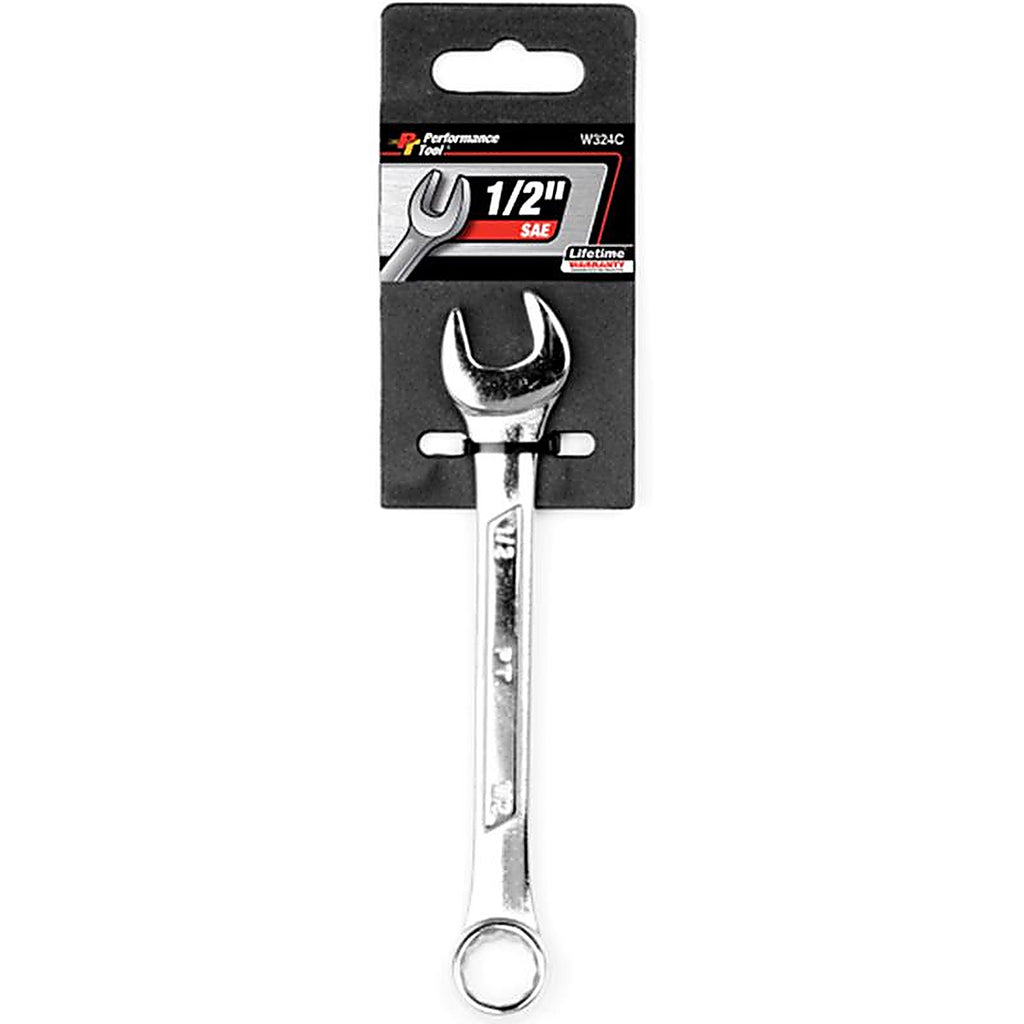 Performance Tool - W324C - 1/2 In. X 1/2 In. 12 Point SAE Combination Wrench 1 Piece