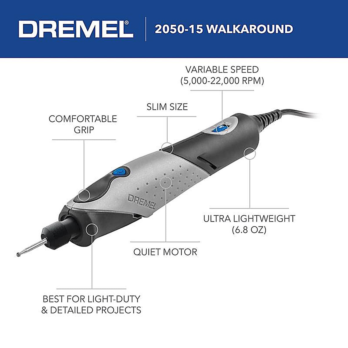 Dremel - 2050-15 - Stylo+ 0.5 Amps Corded Versatile Craft Rotary Tool