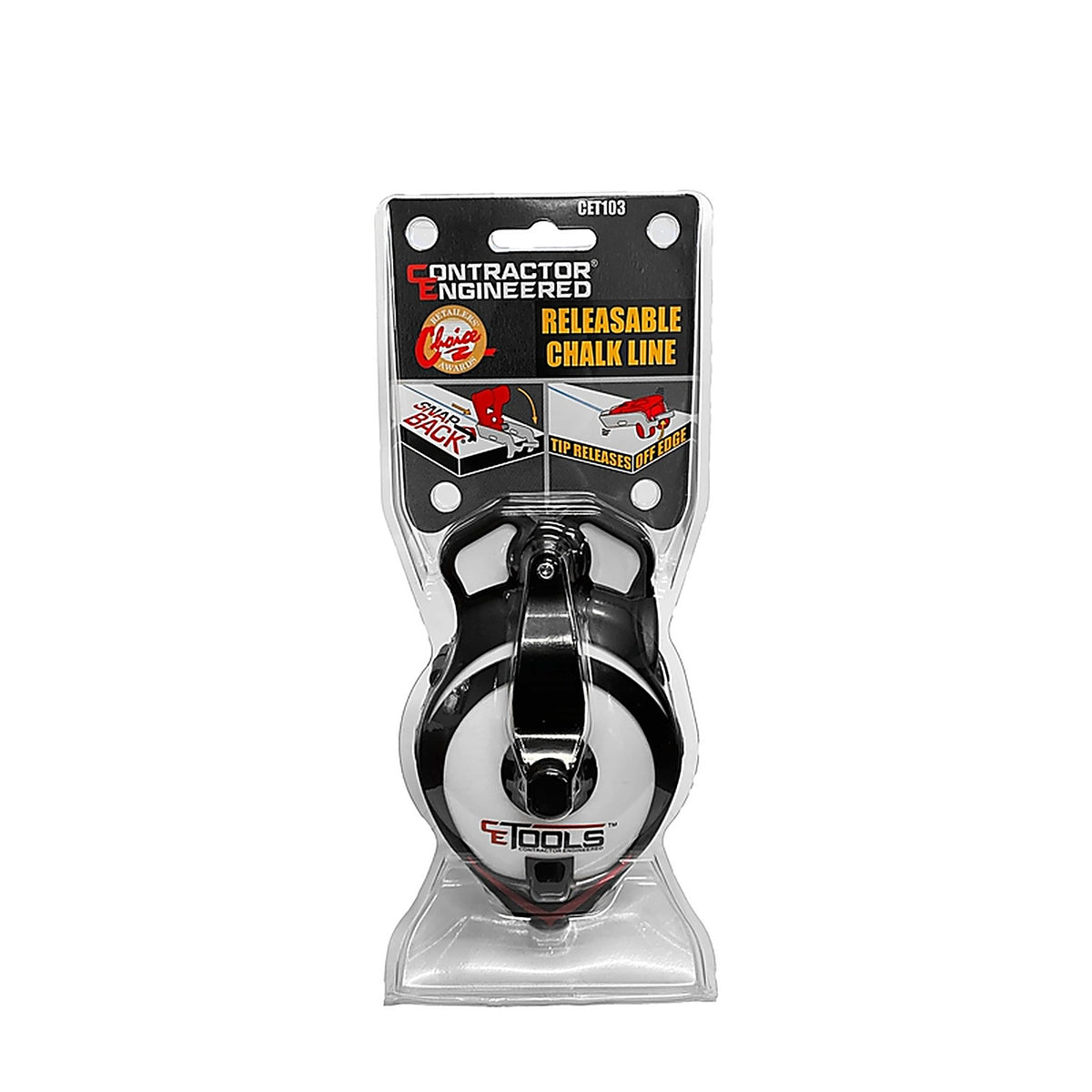 CE Tools - CET103 - Snapback Braided Chalk Line with Releasable Tip 50 Ft.