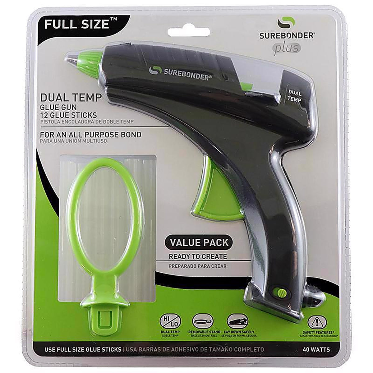 Surebonder - DT-270FKIT - Plus 40 W Dual Temperature Glue Gun Kit 110 V