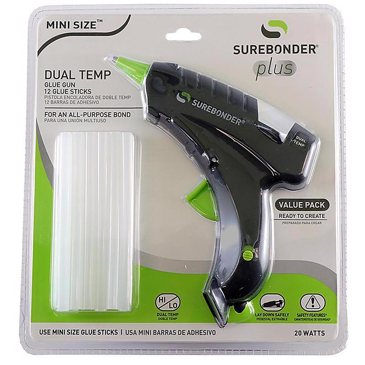 Surebonder - DT-200FKIT - Plus 20 W Dual Temperature Mini Glue Gun Kit 110 V