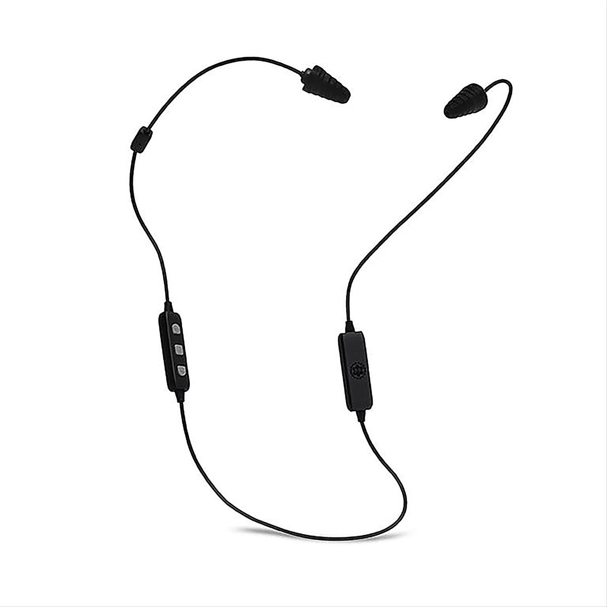 Plugfones - PL-BB - Liberate 2.0 29 Db Nylon/Silicone/Soft Foam Bluetooth Earplugs/Earphones w/Mic Black 1 Pai