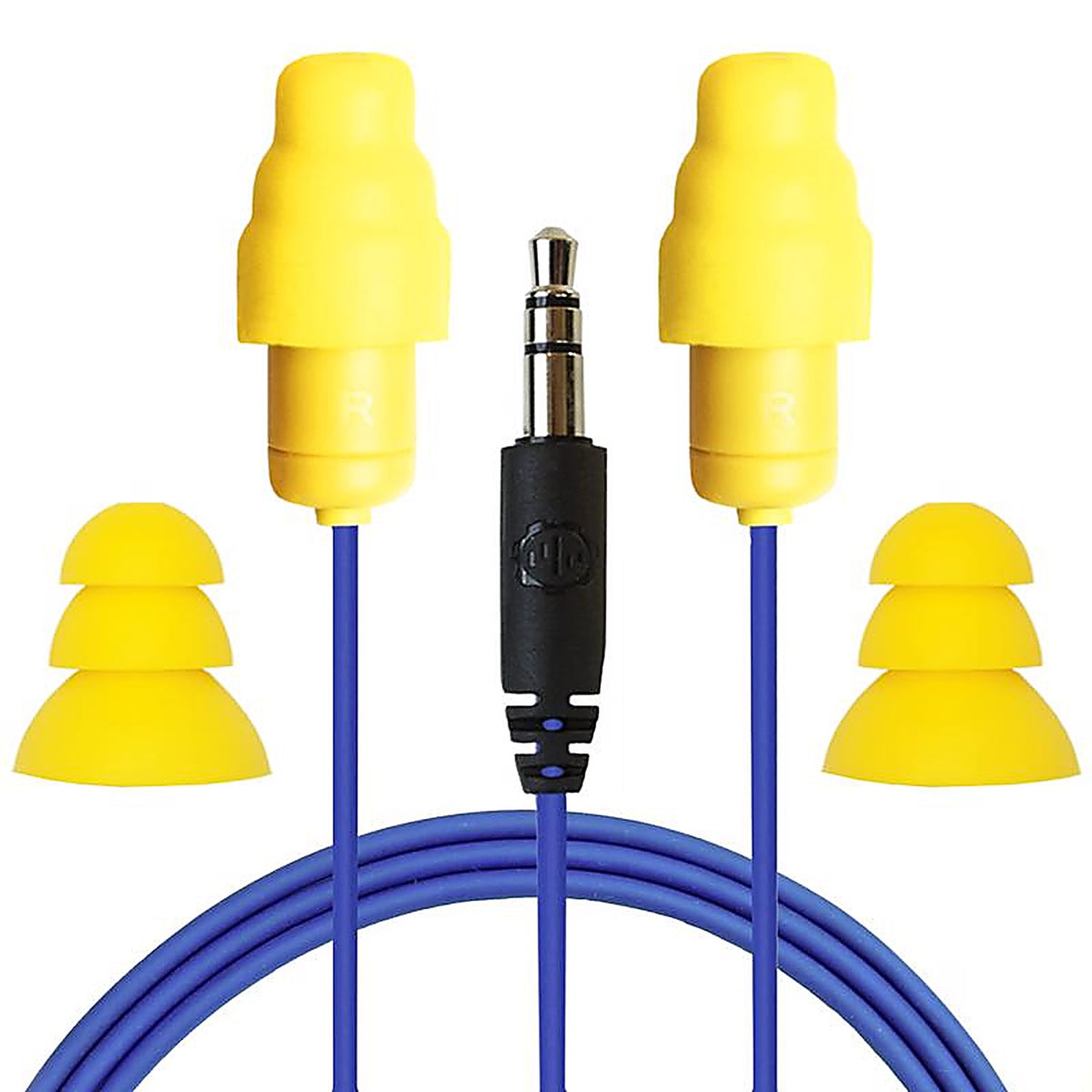 Plugfones - PG-UY - Guardian 29 Db Nylon/Silicone/Soft Foam 3.5 MM Jack Earplugs/Earphones Yellow 1 Pair