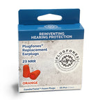 Plugfones - PRP-FO10 - Comfortwist 29 Db Soft Foam Replacement Tip Replacement Ear Plugs Orange 5 Pair