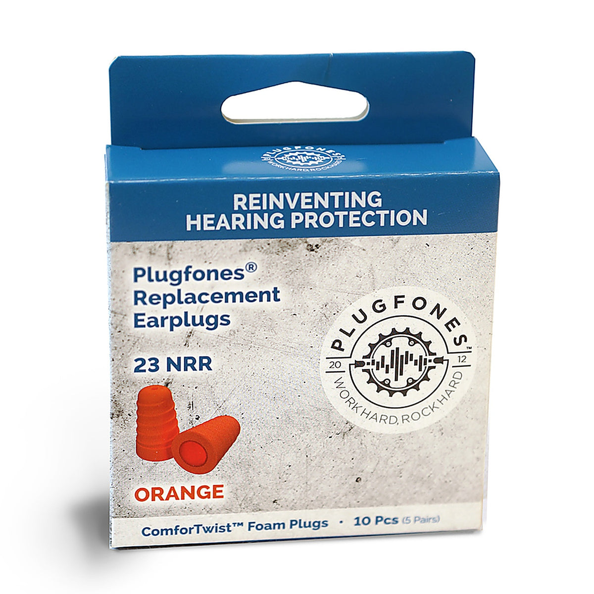 Plugfones - PRP-FO10 - Comfortwist 29 Db Soft Foam Replacement Tip Replacement Ear Plugs Orange 5 Pair