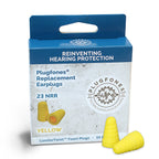 Plugfones - PRP-FY10 - Comfortwist 29 Db Soft Foam Replacement Tip Replacement Ear Plugs Yellow 5 Pair
