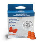 Plugfones - PRP-SO10 - Comfortiered 27 Db Silicone Replacement Tip Replacement Ear Plugs Orange 5 Pair