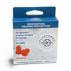 Plugfones - PRP-SO10 - Comfortiered 27 Db Silicone Replacement Tip Replacement Ear Plugs Orange 5 Pair