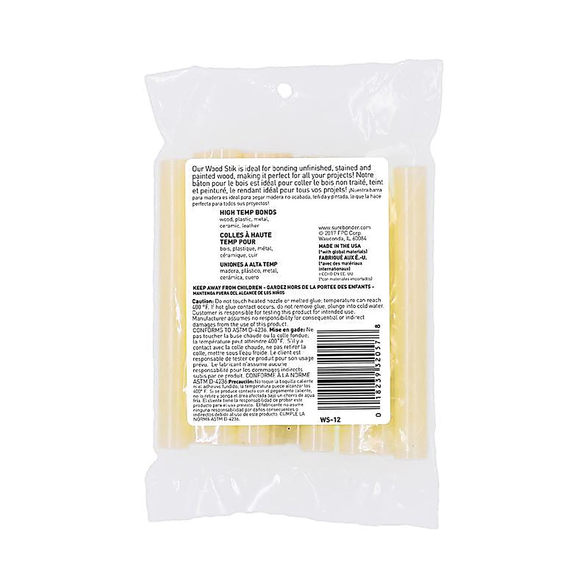 Surebonder - WS-12 - Wood Stik 0.44 In. D X 4 In. L Glue Sticks White 12 Pack